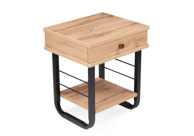 Тумба прикроватная Малгома черная / дуб вотан фото Тумба прикроватная Малгома черная / дуб вотан. Фото №4