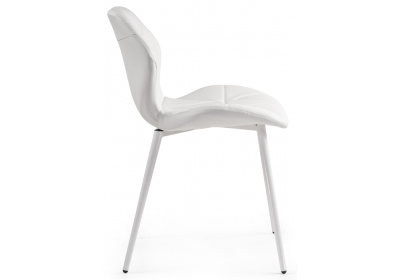 Стул Вальд экокожа белый / белый глянец. Фото №3