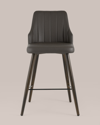 Стул полубарный Коналл экокожа таупе фото Стул полубарный Коналл экокожа таупе. Фото