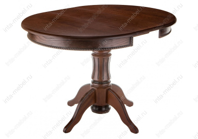 Стол деревянный Павия орех с коричневой патиной. Фото