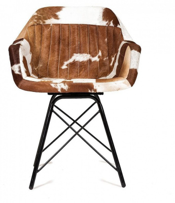 Кресло Secret De Maison EAMES RODEO ( mod. M-11998 ) металл/шкура буйвола, 62х50х81см, античная медь/коричневый. Фото