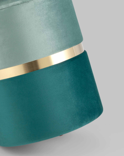 Пуф Кэрри с ящиком велюр бирюзовый. Фото №7