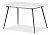 Стол VIRGO (mod.8053) металл/мдф, 120/160х80х76см, белый/черный