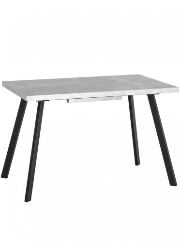 Стол Plain 116-158*74 бетон/черный. Фото №1