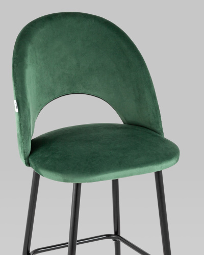 Стул барный Меган велюр зеленый. Фото №9