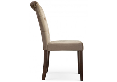 Стул деревянный Amelia dark walnut / fabric beige фото Стул деревянный Amelia dark walnut / fabric beige. Фото №3