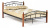 Кровать AT-8077 Wood slat base дерево гевея/металл, 140*200 см (Double bed), красный дуб/черный. Фото №1