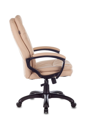 Кресло руководителя Бюрократ CH-868N бежевый Or-14 эко.кожа крестовина пластик. Фото №5