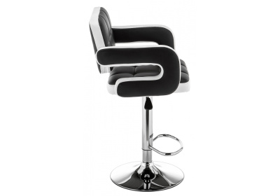 Барный стул Bent черный / белый фото Барный стул Bent черный / белый. Фото №3