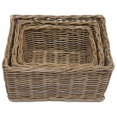 Корзина Secret De Maison Pago (набор из 3 штук )  натуральный ротанг, 55*44*26/49*38*22/43*32*18 см, Натуральный Кубу / Natural Kubu фото Корзина Secret De Maison Pago (набор из 3 штук )  натуральный ротанг, 55*44*26/49*38*22/43*32*18 см, Натуральный Кубу / Natural Kubu. Фото