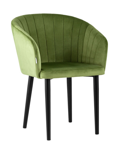 Стул с подлокотниками Нейтон велюр травяной. Фото №2