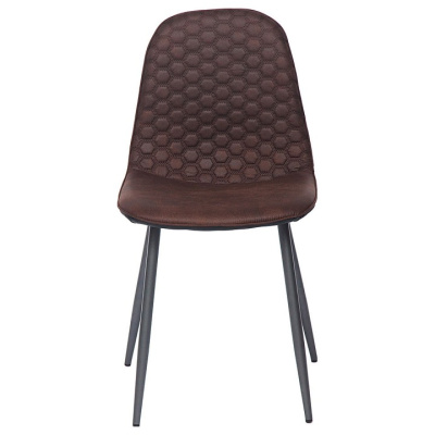 Стул  STORM (mod. 807) металл,ткань наппа, 46 х 53 х 87 х 49 см, темно-коричневый/черный (Поставляется только по 4 шт). Фото №2