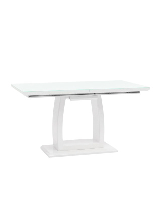 Стол обеденный Орлеан раскладной 140-170*80 глянцевый белый фото Стол обеденный Орлеан раскладной 140-170*80 глянцевый белый. Фото №2