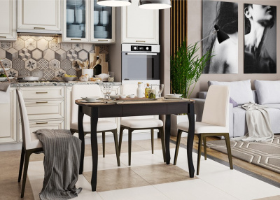 Стол обеденный Экстра 1 венге/Капучино. Фото