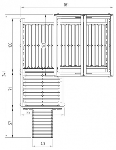Комплекс игровой ДК4Б, бирюзовый, серый. Фото №10