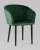 Стул с подлокотниками Нейтон велюр зеленый. Фото №3