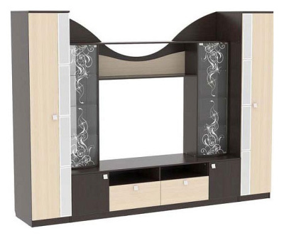 Гармония Шкаф 1-створчатый венге/дуб млечный. Фото